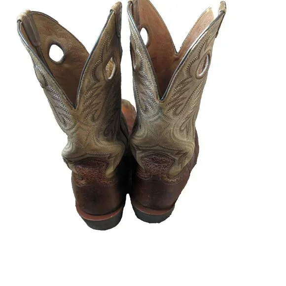 Ariat Heritage Roughstock Square Toe Leather Boots Brown Mens Size 10.5-lp - Picture 7 of 14